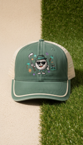 Vintage Golf Hat with Mascot Graphics