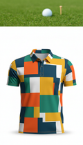 Athletic Golf Polo with Bold Pattern
