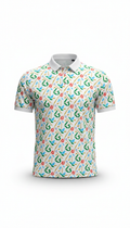 Birdie Gold patterned performance polo