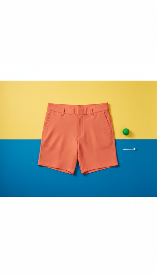 Coral pop stretch shorts