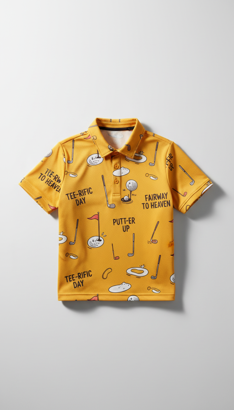 Golf Polo Shirt with Graphics